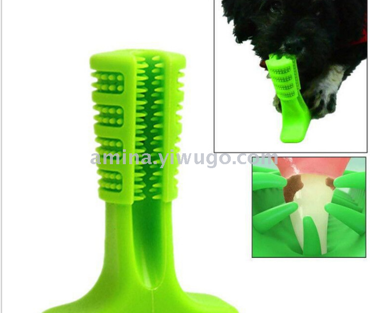Pet grinding stick dog toothbrush rubber silicone teeth cleaning toy multi-size bite stick large