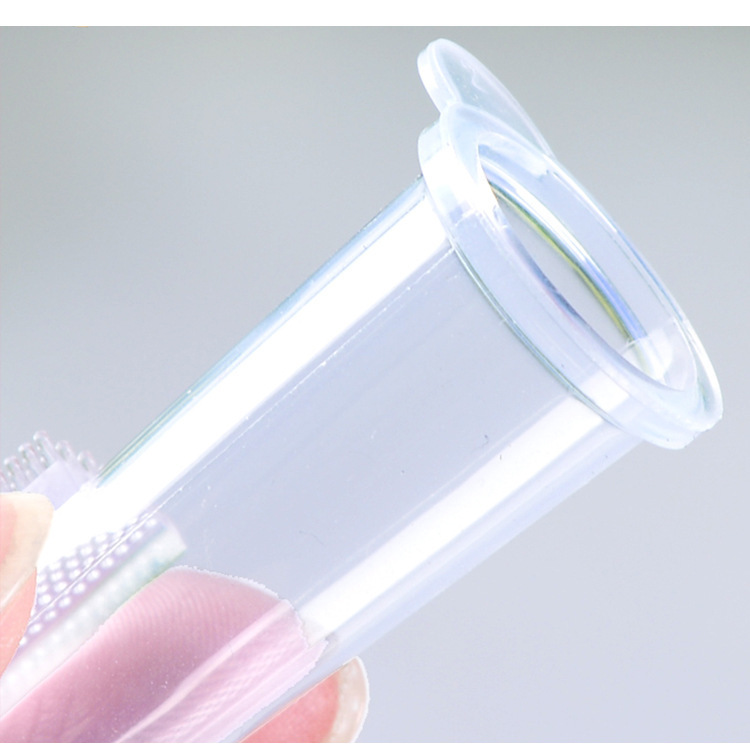 Baby Finger Toothbrush Case Newborn Soft Fur Baby Pet Toothbrush Safety Silicone Tongue Cleaning Brush Finger Set