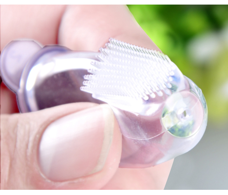 Baby Finger Toothbrush Case Newborn Soft Fur Baby Pet Toothbrush Safety Silicone Tongue Cleaning Brush Finger Set