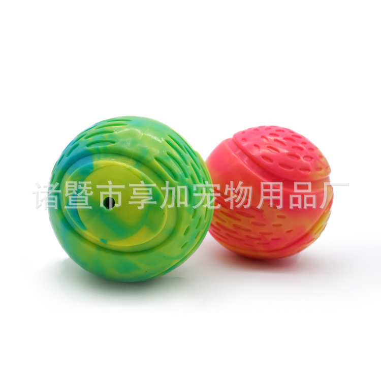 New Bite Sound Dog Toy Ball Dog Chew Toy TPR Rubber Fish Pattern Ball Pet Toy 8cm Customized Manufacturer