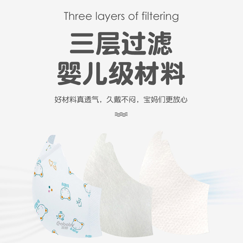for children the disposable respirators breathable and dustproof non woven muzzle mask children spray mask students
