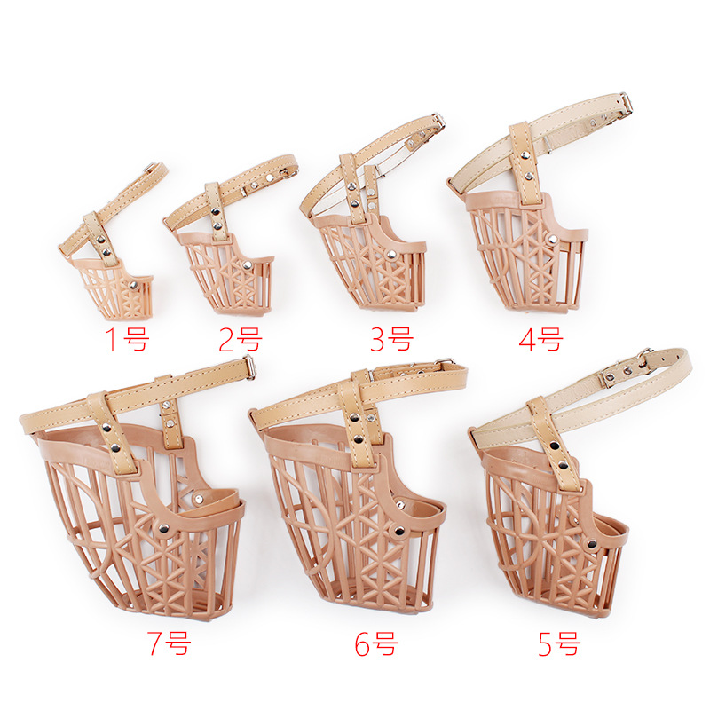 Factory in Stock Wholesale Fence Dog Mouth Cover Soft Plastic Dog Pet Muzzle Old and New Mixed Hair