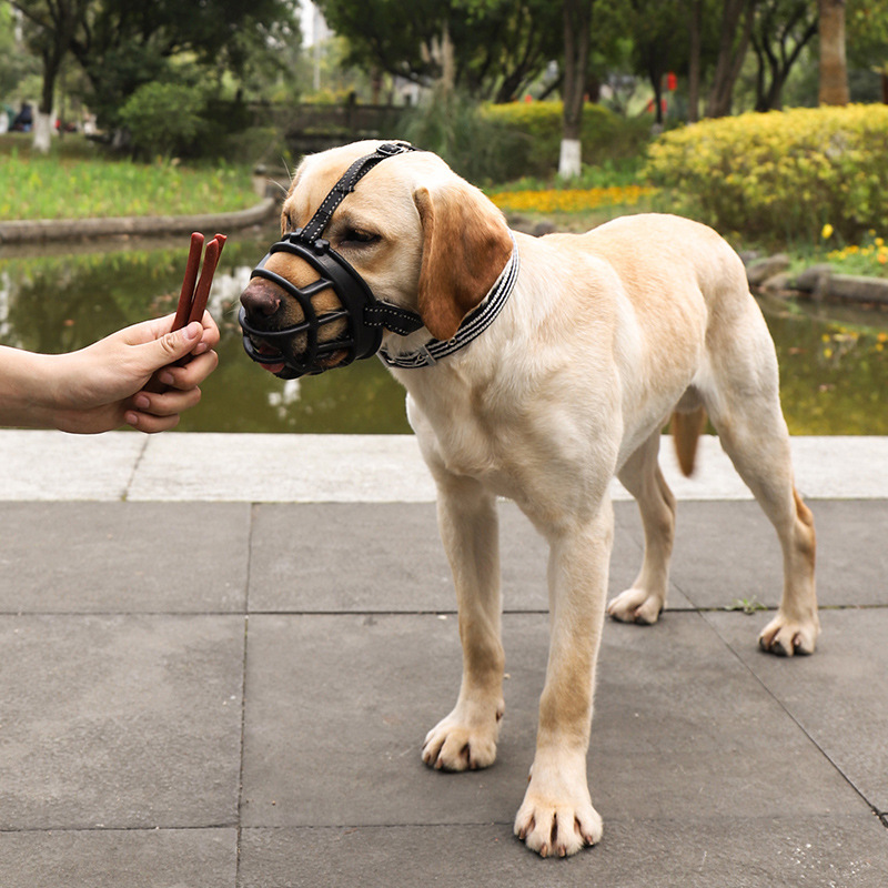 New CrossBorder Dog Mouth Cover Pet Muzzle Dog Whole AntiBiteAntiBark Bark Stop Pet Supplies
