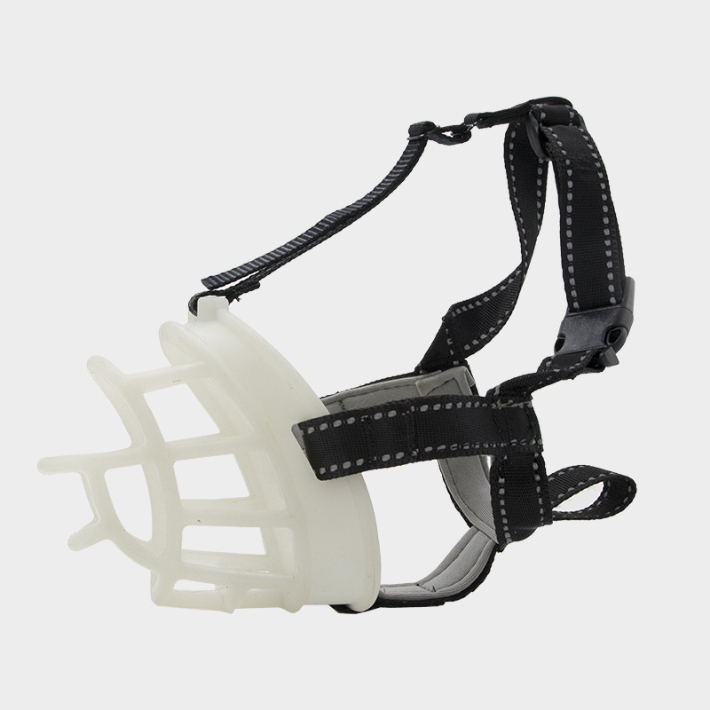 Amazon New Fluorescent Silicone Muzzle for Dogs Pet Supplies Dog Muzzle Adjustable Breathable Anti-Bite/Anti-Bark Muzzle