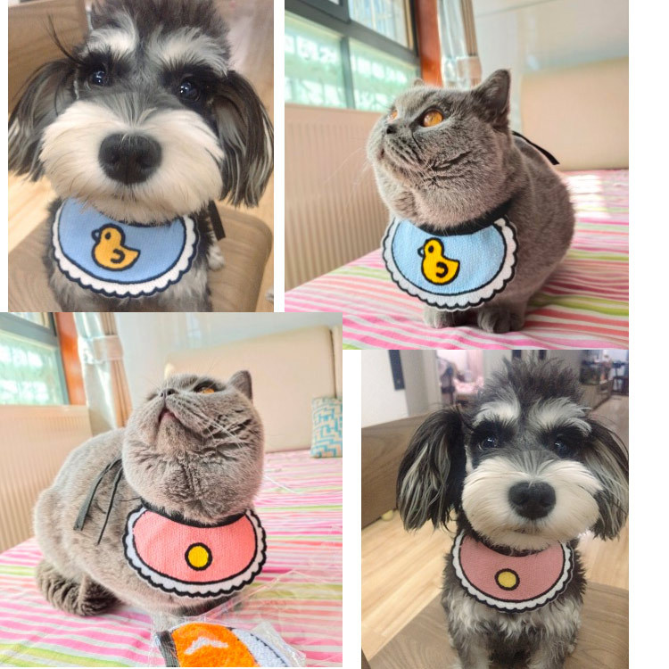 Korean Cute Pet&#039;s Saliva Towel Cat Dog Christmas New Year Holiday Scarf Clothes Jiafei Shiba Inu Corgi Fat