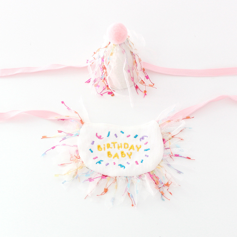 Korean Dog Dog Party Bib Pet Birthday Saliva Towel Bichon Triangular Binder Scarf Cat Pets