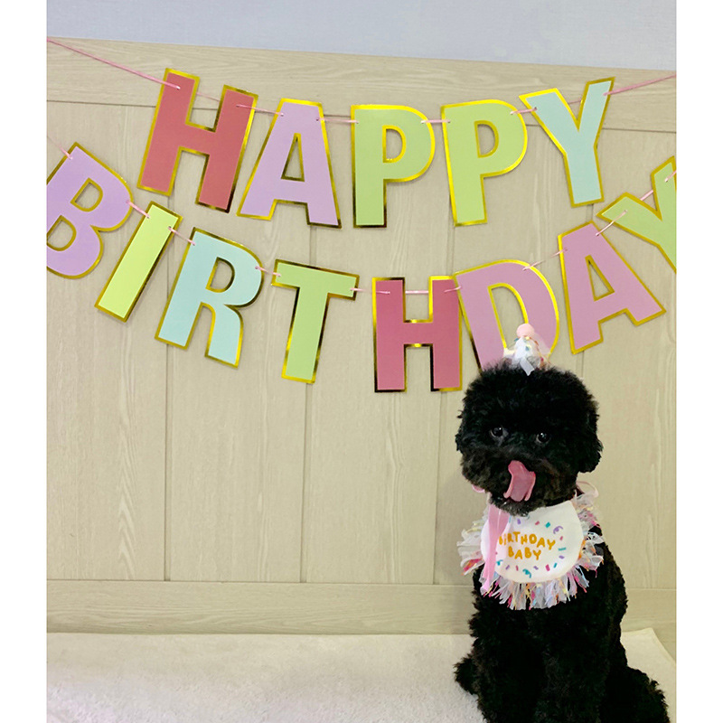 Korean Dog Dog Party Bib Pet Birthday Saliva Towel Bichon Triangular Binder Scarf Cat Pets Korean Dog Dog Party Bib Pet Birthday Saliva Towel Bichon Triangular Binder Scarf Cat Pets