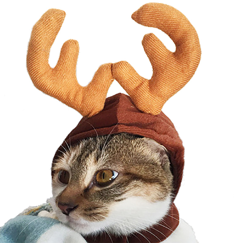 Amazon Pet Cat Dog Hat Headdress Scarf Cape Pet Costume New Year Cloak Christmas Clothes