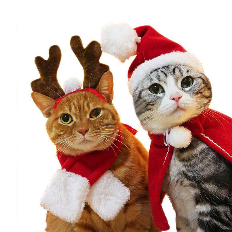 Amazon Pet Cat Dog Hat Headdress Scarf Cape Pet Costume New Year Cloak Christmas Clothes Amazon Pet Cat Dog Hat Headdress Scarf Cape Pet Costume New Year Cloak Christmas Clothes