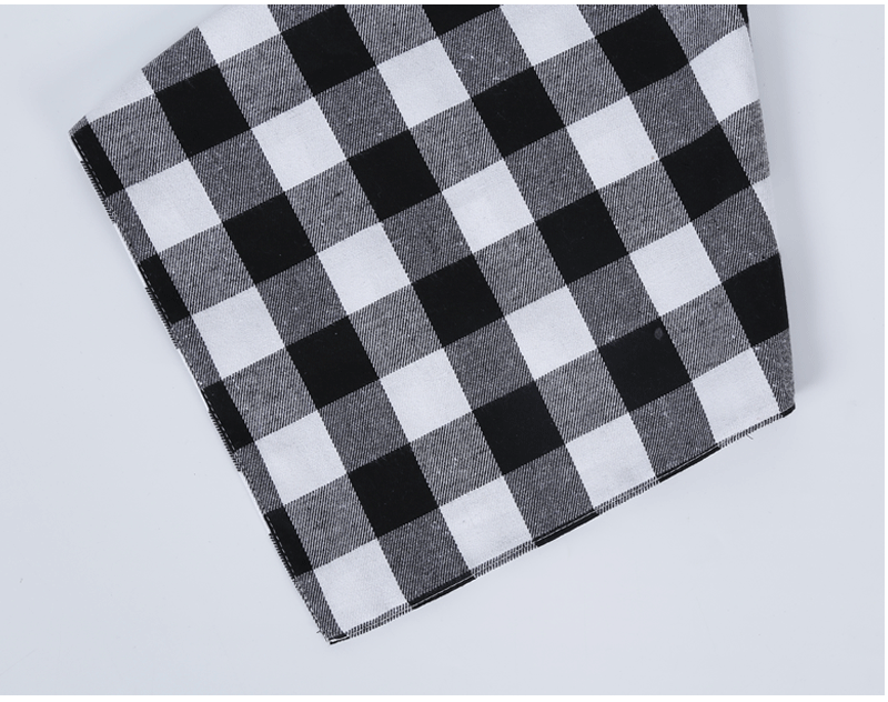 Amazon Hot Sale Pet's Saliva Towel Dog Triangular Binder Double Pure Cotton Plaid Pet Scarf Headscarf Customization