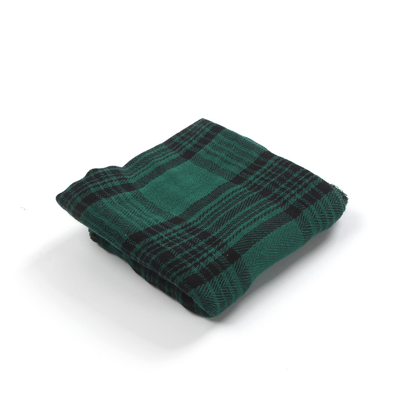 Pet Three Plaid Double-Sided Cat Dog Saliva Towel Dog in-Ground Fence Receiver Collar Customized Dogs and Cats Scarf Pet Triangular Scarf