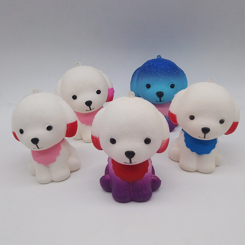 Factory Wholesale Squishy Squishy Toys Slow Rebound Dog Simulation Scarf Dog Pu Dog One Piece Dropshipping