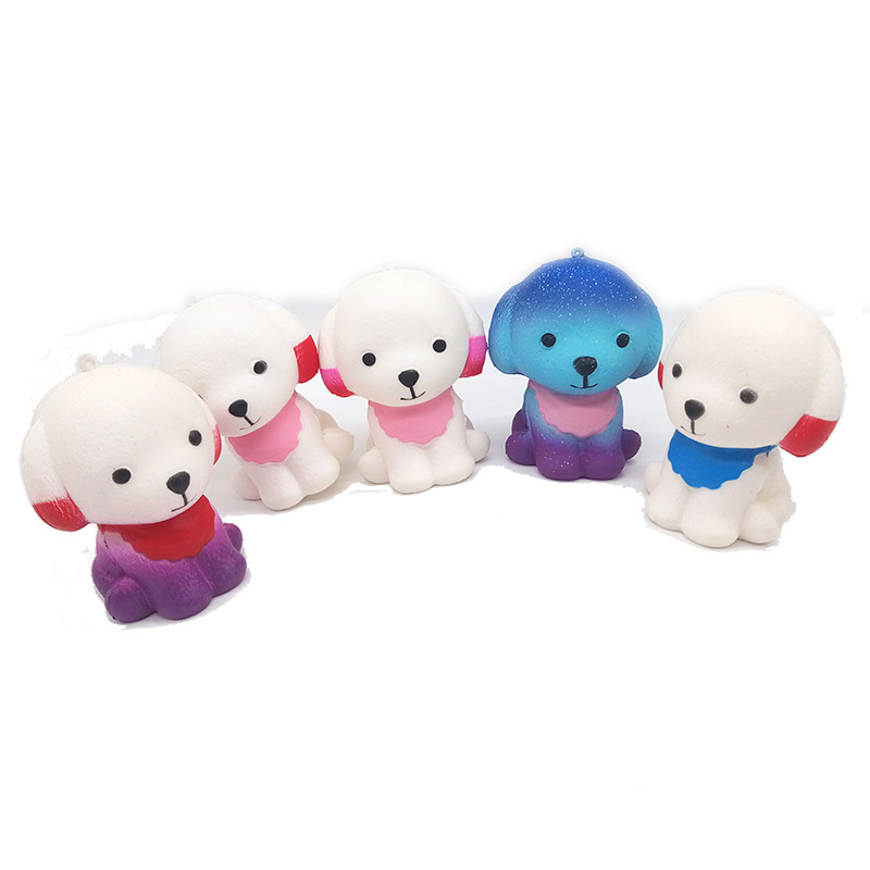 Factory Wholesale Squishy Squishy Toys Slow Rebound Dog Simulation Scarf Dog Pu Dog One Piece Dropshipping