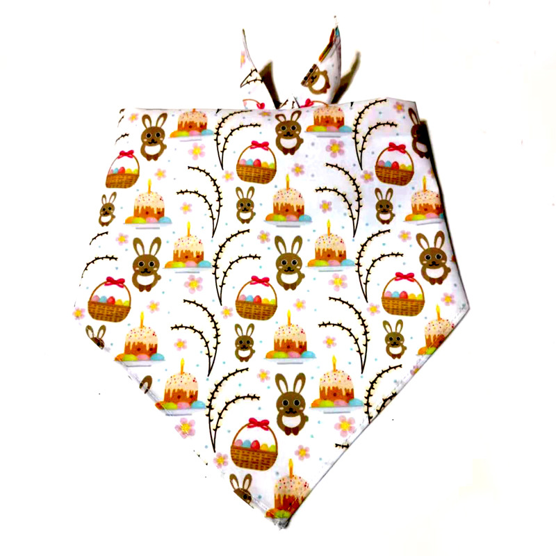 Amazon Celebrate Easter Pet Triangular Scarf Dog Cat Accessories Saliva Towel Multiple Pet Universal Printing