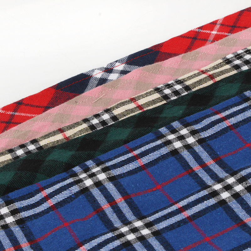 Pet's Saliva Towel Wholesale Puppy Dog Triangular Binder Plaid Printed Cat Scarf Golden Retriever Teddy Triangular Binder