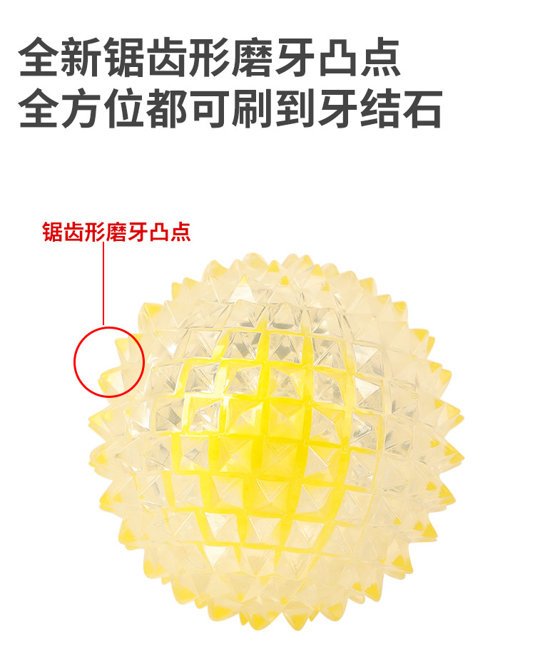 Factory Direct Sales Pet Toy Light-Emitting Barbed TPR Molar Interaction Toy Ball Dog Tooth Cleaning Ball in Stock Wholesale Factory Direct Sales Pet Toy Light-Emitting Barbed TPR Molar Interaction Toy Ball Dog Tooth Cleaning Ball in Stock Wholesale