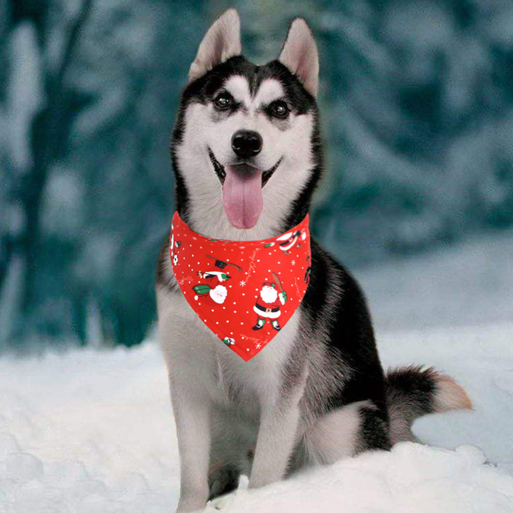 Cross-Border Amazon Christmas Pet's Saliva Towel Cotton Triangular Binder Dog Scarf Cat Scarf Ornament Cross-Border Amazon Christmas Pet's Saliva Towel Cotton Triangular Binder Dog Scarf Cat Scarf Ornament