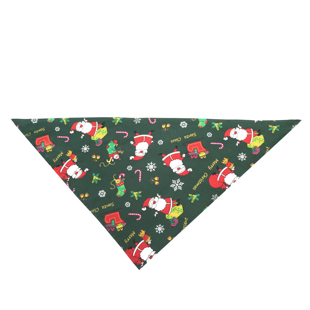 Cross-Border Amazon Christmas Pet's Saliva Towel Cotton Triangular Binder Dog Scarf Cat Scarf Ornament Cross-Border Amazon Christmas Pet's Saliva Towel Cotton Triangular Binder Dog Scarf Cat Scarf Ornament