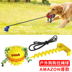 Pet Supplies Factory New Hot Amazon Sucker Sound Dog Bite Molar Training Dog Toy Food Dropping Ball