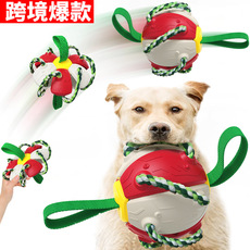 Pet Supplies Factory New Hot Amazon Sucker Sound Dog Bite Molar Training Dog Toy Food Dropping Ball