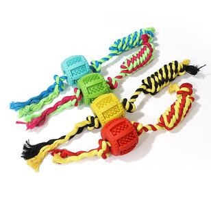Dog Toys Bite-Resistant Ball Cat Rubber round Toy Food Dropping Ball Teether Ball Amazon Pet Supplies Factory