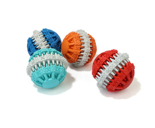 Dog Toys Bite-Resistant Ball Cat Rubber round Toy Food Dropping Ball Teether Ball Amazon Pet Supplies Factory