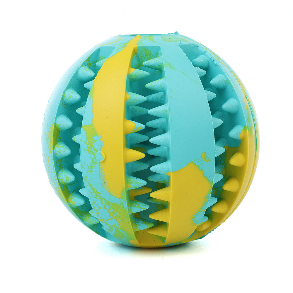 Dog Toys Bite-Resistant Ball Cat Rubber round Toy Food Dropping Ball Teether Ball Amazon Pet Supplies Factory