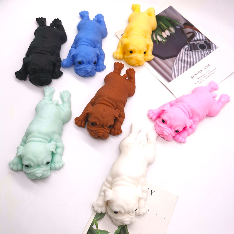 Internet Celebrity Sitting Dog Squeezing Toy Decompression Vent Toys Vent Ball Soft Glue Shar Pei Decompression TikTok Puppy