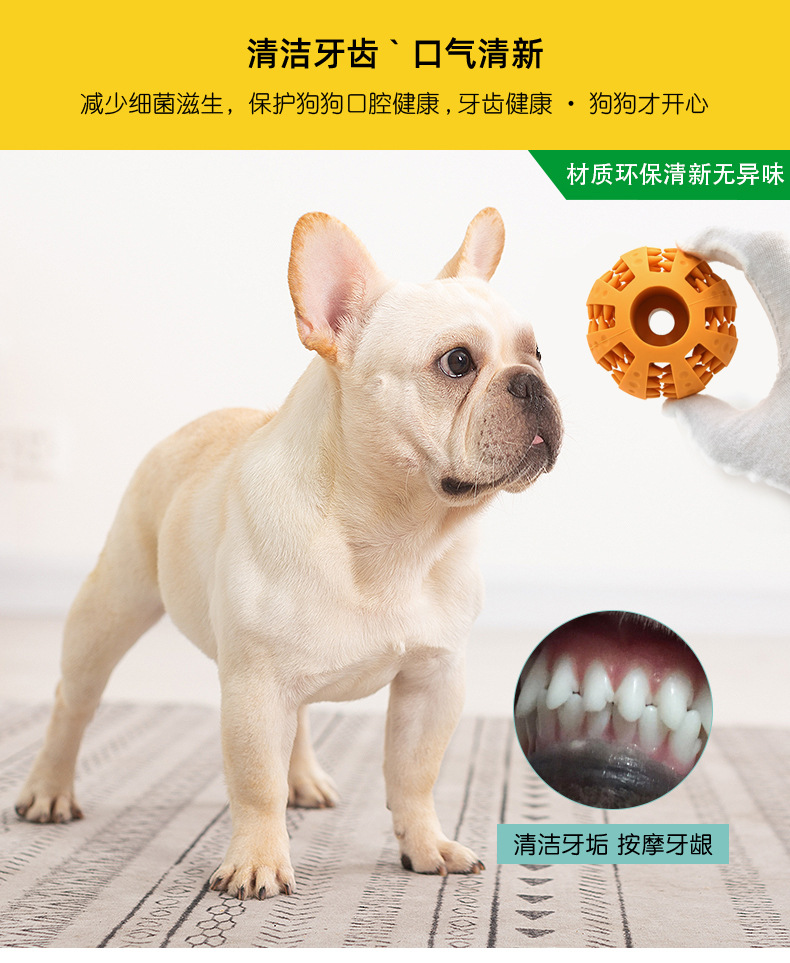 Factory Direct Sales Pet Toy Rubber Teether Ball Dog Toy Bite-Resistant Food Dropping Ball Toy Ball Amazon Hot
