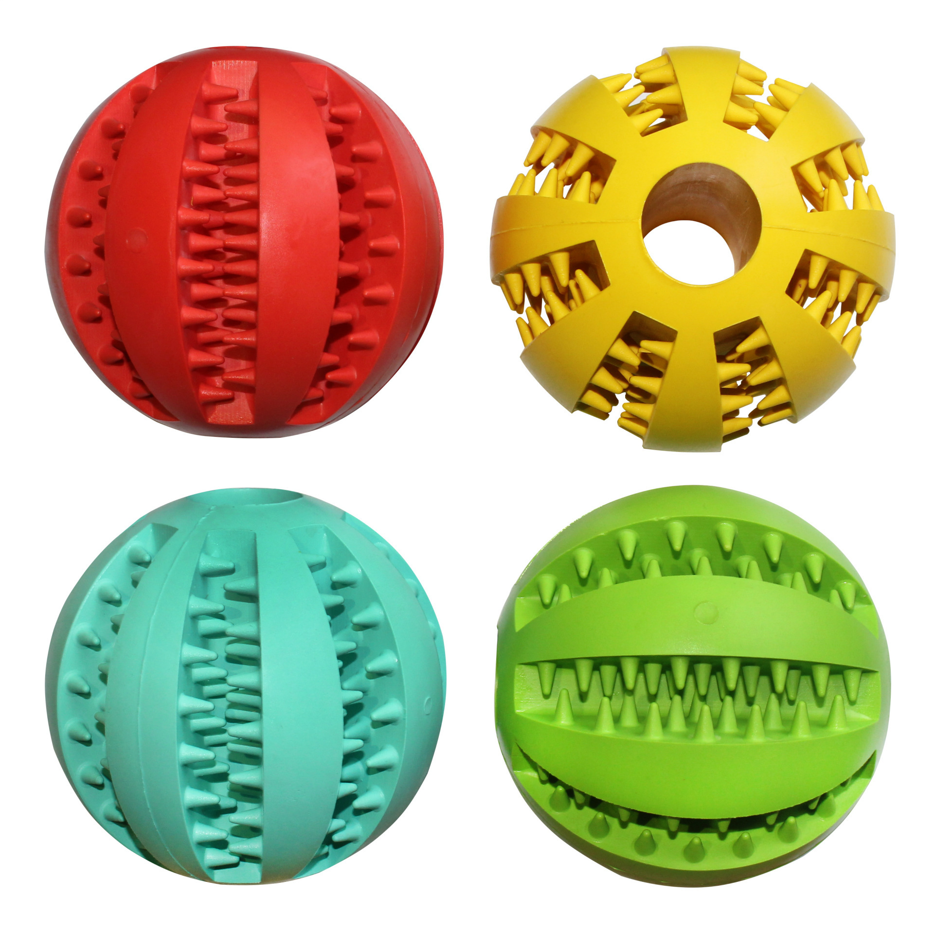  Large, Medium and Small Number Pet Bite-Resistant Rubber Food Dropping Ball Mint Flavor Pedigree Teether Ball Dog Toys