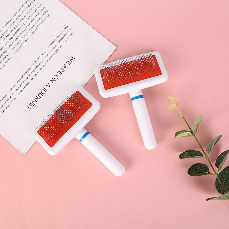 New Pet Brush Cross-Border Dog Comb Stainless Steel Needle Comb Dogs and Cats Pet Dog Brush Cleaning Supplies