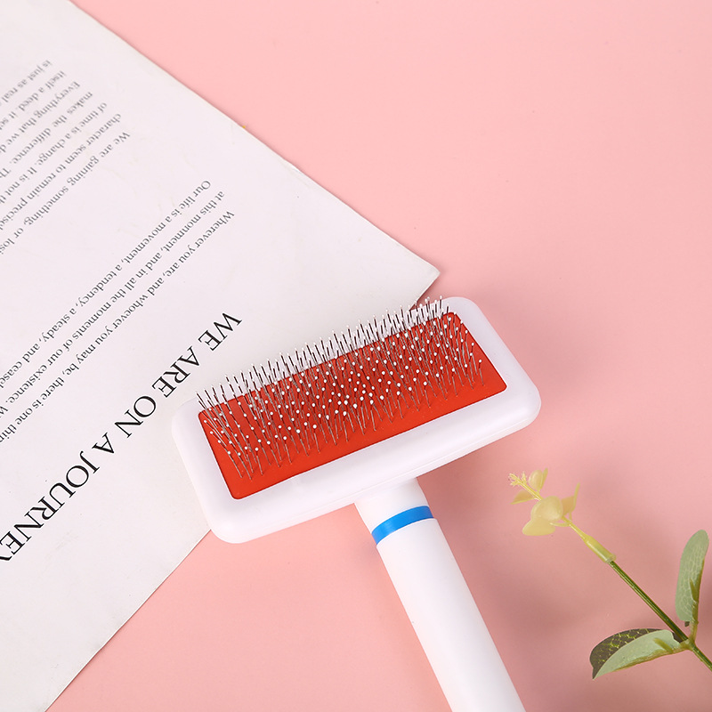 New Pet Brush Cross-Border Dog Comb Stainless Steel Needle Comb Dogs and Cats Pet Dog Brush Cleaning Supplies