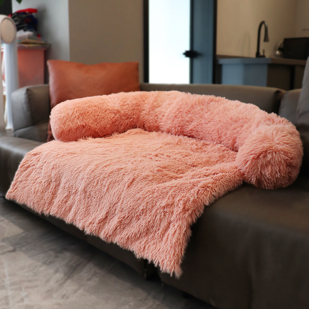 Amazon Hot Plush Kennel Plush Blanket Dual-Purpose in One Pet Bed Dog Sofa Bed Factory Wholesale