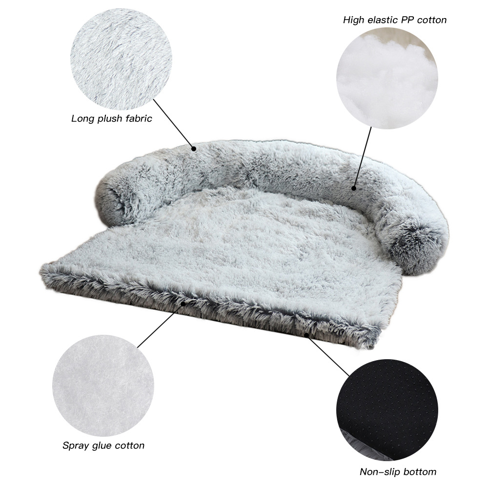 Amazon Hot Plush Kennel Plush Blanket Dual-Purpose in One Pet Bed Dog Sofa Bed Factory Wholesale