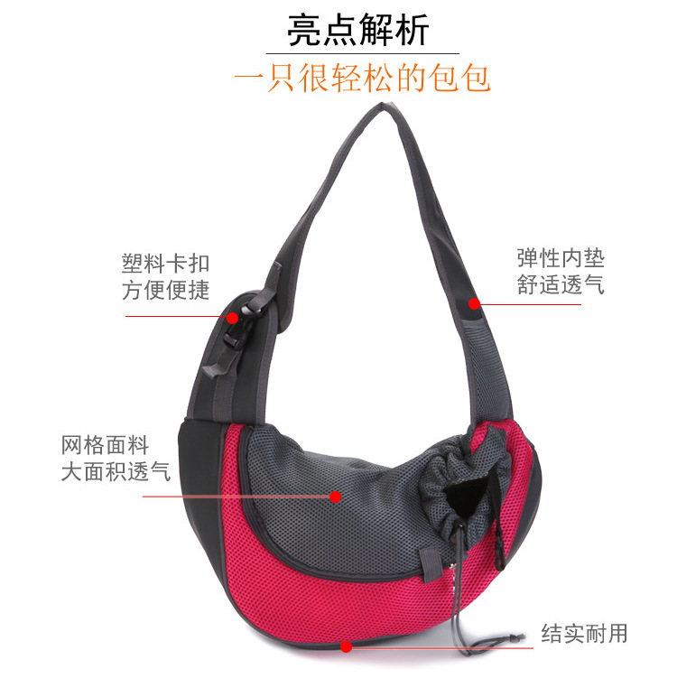 Pet bag cat and dog travel portable cross shoulder bag breathable mesh cloth Pet backpack Pet supplies wholesale