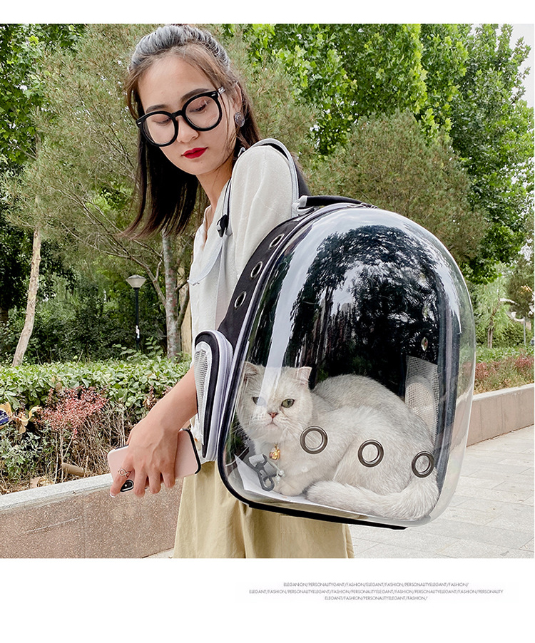 Space Capsule Cat Pet Backpack Transparent Dog Backpack out Breathable and Portable Pet Bag Chest Backpack