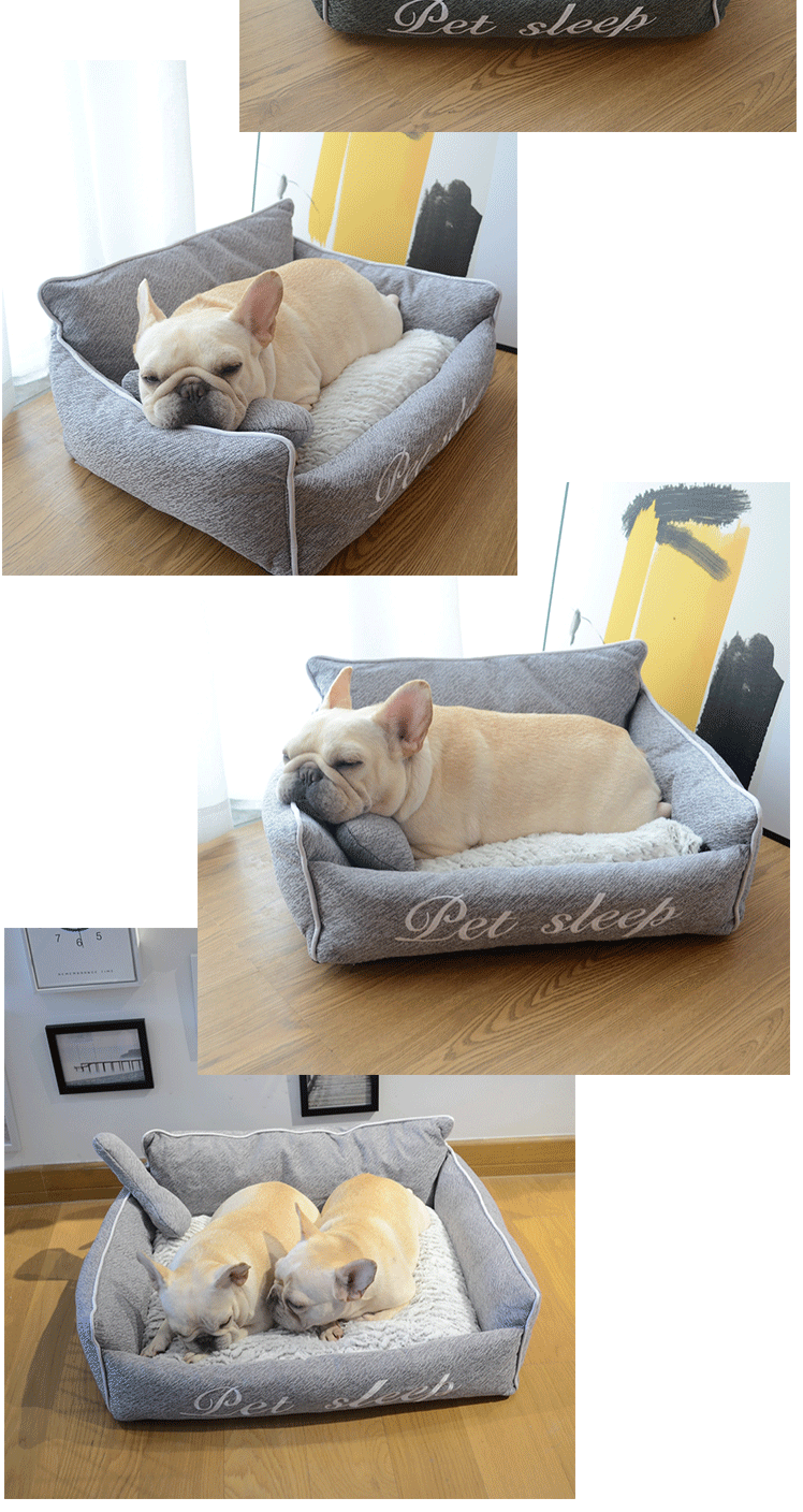 Factory Wholesale Four Seasons Available Removable and Washable Kennel Winter Warm Dog Bed Pet Sofa Pet Bed Cat Nest
