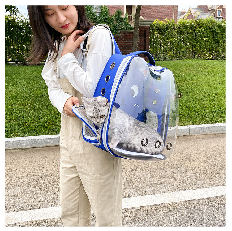 Space Capsule Cat Pet Backpack Transparent Dog Backpack out Breathable and Portable Pet Bag Chest Backpack