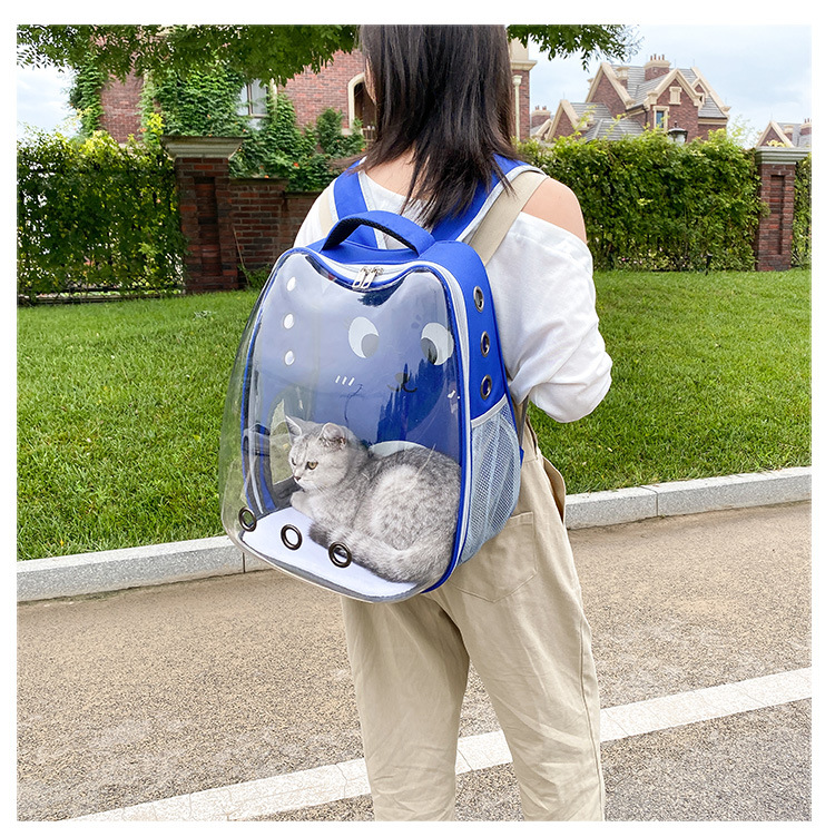 Space Capsule Cat Pet Backpack Transparent Dog Backpack out Breathable and Portable Pet Bag Chest Backpack