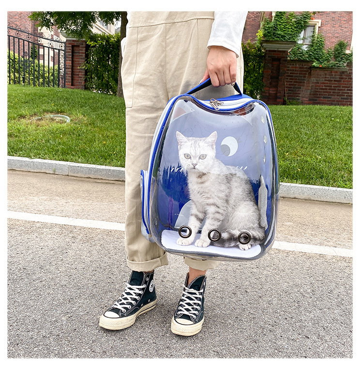 Space Capsule Cat Pet Backpack Transparent Dog Backpack out Breathable and Portable Pet Bag Chest Backpack