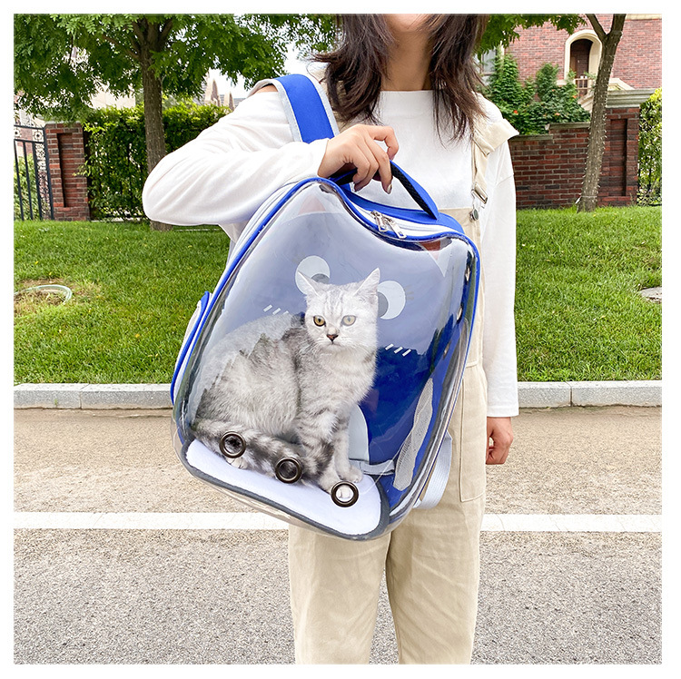 Space Capsule Cat Pet Backpack Transparent Dog Backpack out Breathable and Portable Pet Bag Chest Backpack