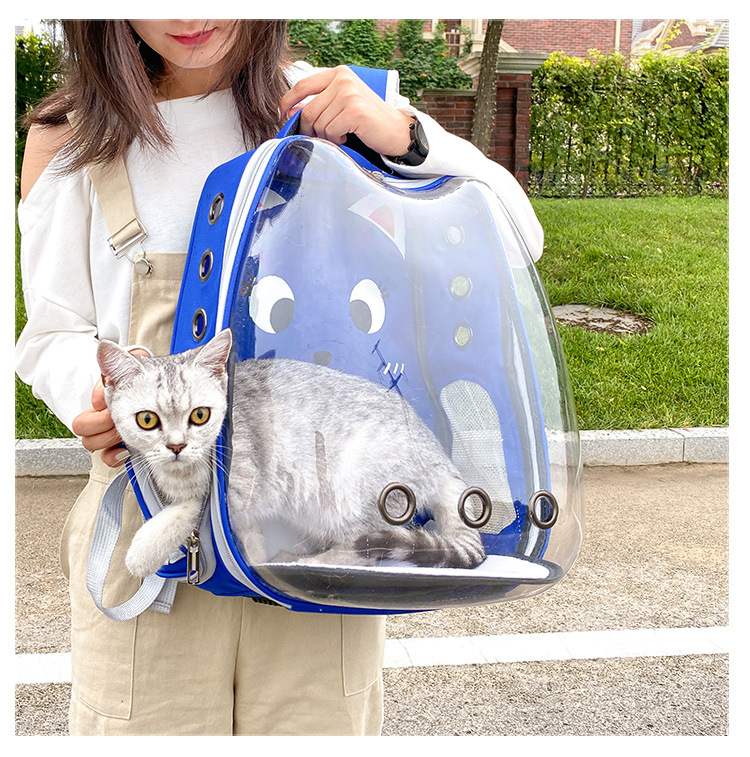 Space Capsule Cat Pet Backpack Transparent Dog Backpack out Breathable and Portable Pet Bag Chest Backpack