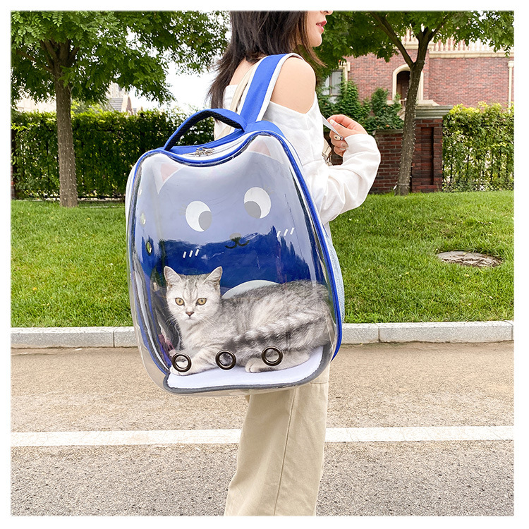 Space Capsule Cat Pet Backpack Transparent Dog Backpack out Breathable and Portable Pet Bag Chest Backpack