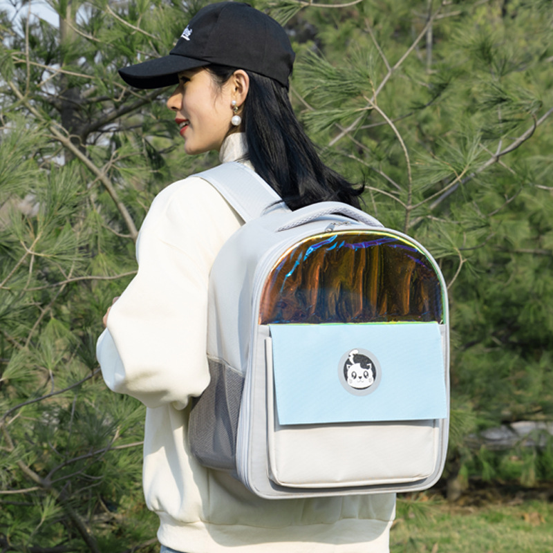 Pet Backpack Backpack Portable Cat School Bag Dog Bag Winter Cat Supplies Factory Direct Sales Supply Backpack