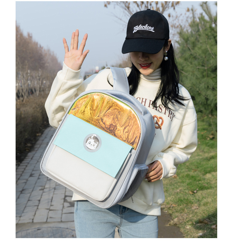Pet Backpack Backpack Portable Cat School Bag Dog Bag Winter Cat Supplies Factory Direct Sales Supply Backpack