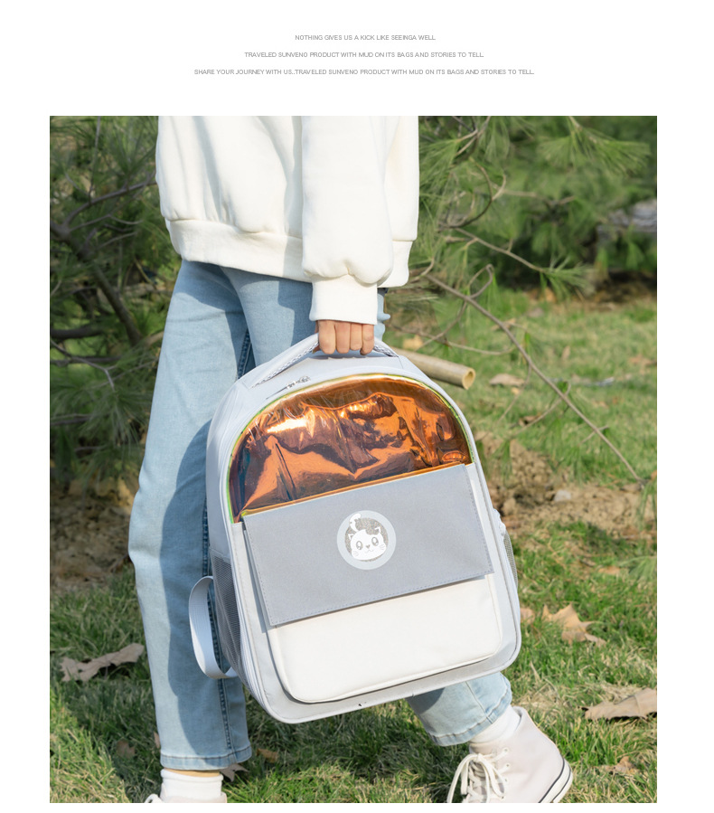 Pet Backpack Backpack Portable Cat School Bag Dog Bag Winter Cat Supplies Factory Direct Sales Supply Backpack