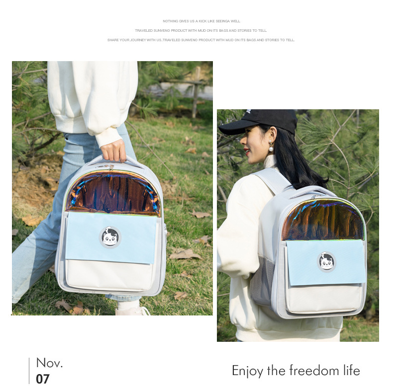 Pet Backpack Backpack Portable Cat School Bag Dog Bag Winter Cat Supplies Factory Direct Sales Supply Backpack