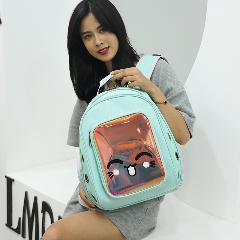 Spot Portable Cat Bag Space Capsule Laser Pet Backpack Large Capacity Backpack Cat Transparent Bag