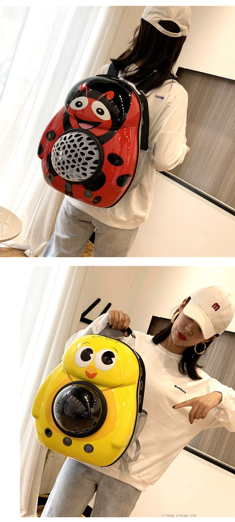 Cat Bag Pet Backpack Portable with Space Air Permeable Cabin Teddy Puppy Backpack Cat School Bag 5603