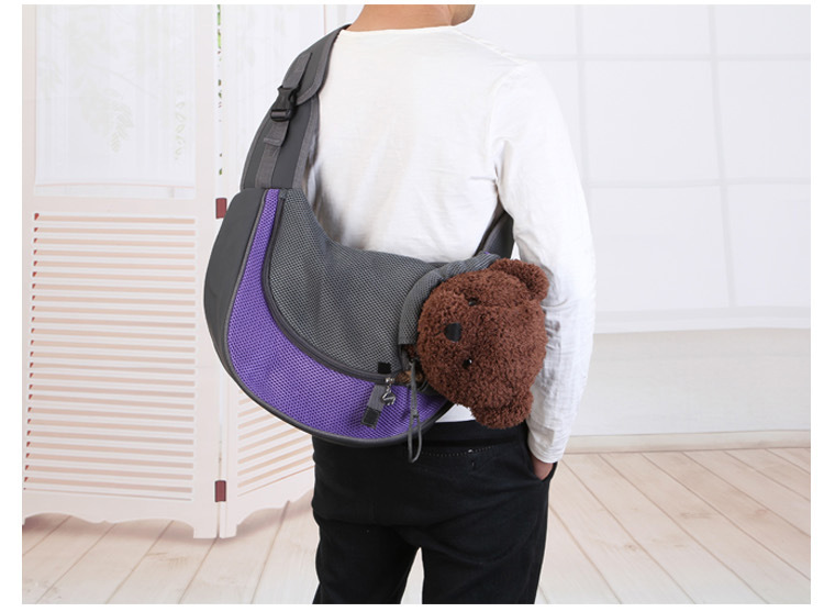 Cat and dog travel portable cross body single shoulder bag breathable mesh pet backpack pet supplies wholesale